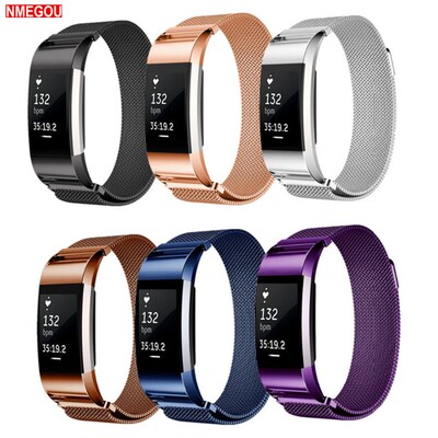 Stainless Steel Milanese Loop for Fitbit Charge 2 Band Strap