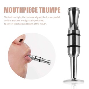Mouthpiece Trumpet Mouth Strength Trainer Silver for Saxopho
