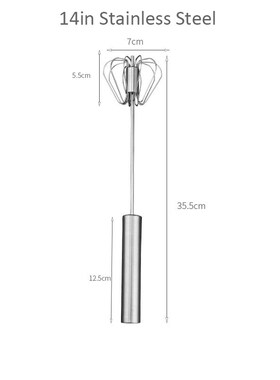 1 Pcs New Stainless Steel Egg Beater Hand Whisk Mixer Kitche