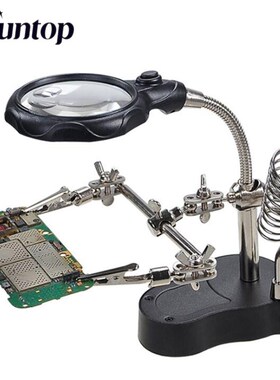 MG16126-A LED Clamp Soldering Iron Stand Helping Hands Magni