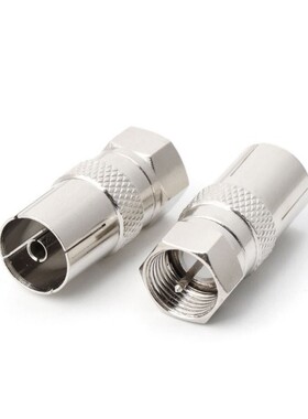 2Pcs F Type Male Plug Connector Socket to RF Coax TV Aerial