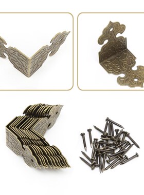 12xAntique Bronze Decorative Jewelry Box Wood Case Feet Leg