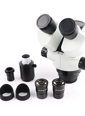 7-45X Continuous Zoom Trinocular Stereo Microscope Head WF10