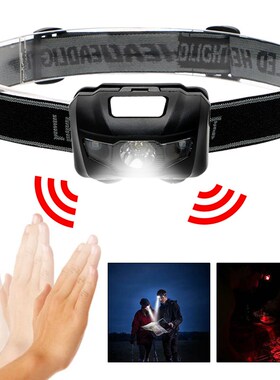 Head Torch Lamp 4modes Camping Hiking USB Rechargeable Headl