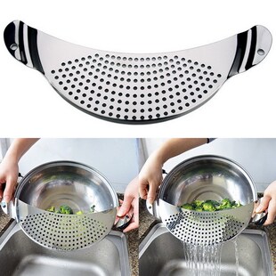 Stainless Steel Pan Pot Strainer Pasta Spaghetti Practical D
