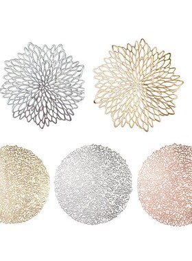 Placemats For Kitchen Table PVC Round Coaster Pads Insulatio