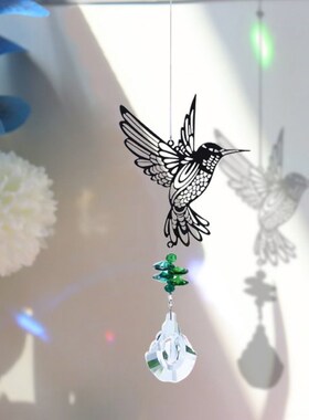 Crystal Sun Prisms Glass Chandelier Solar Hummingbird Owl Wi