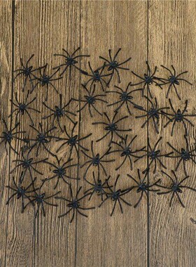 30Pcs/Pack Small Plastic Fake Spider Prank Toys Haunted Hous