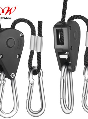 WorthWhile A Pair Camping Hiking Pulley Rope Ratchet Hanger