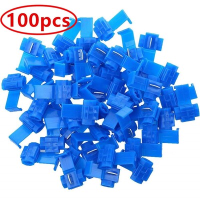 100pcs 16-14 Gauge Double Run Solderless Wire Connectors Tap