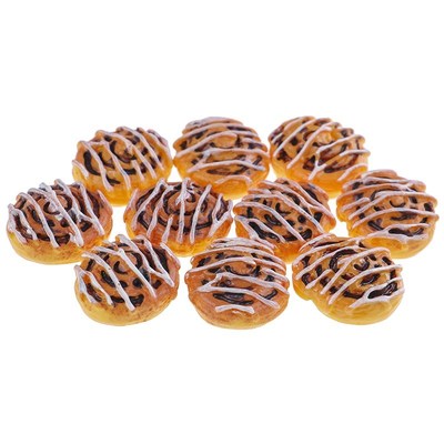 10PCS DIY Resin Fake Bread Food Miniature Flat Back Cabochon