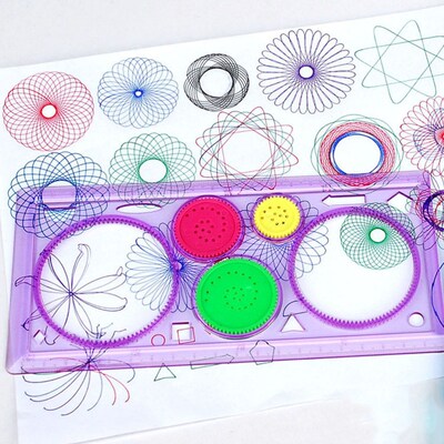 1PC Kids Children Spirograph Geometric Ruler Learning Drawin