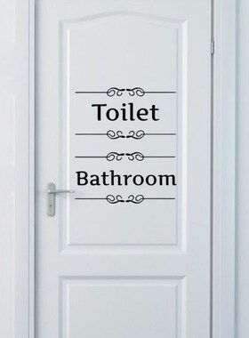 1PC 3D Wall Sticker Bathroom Toilet Mirror Stickers Sign Acr