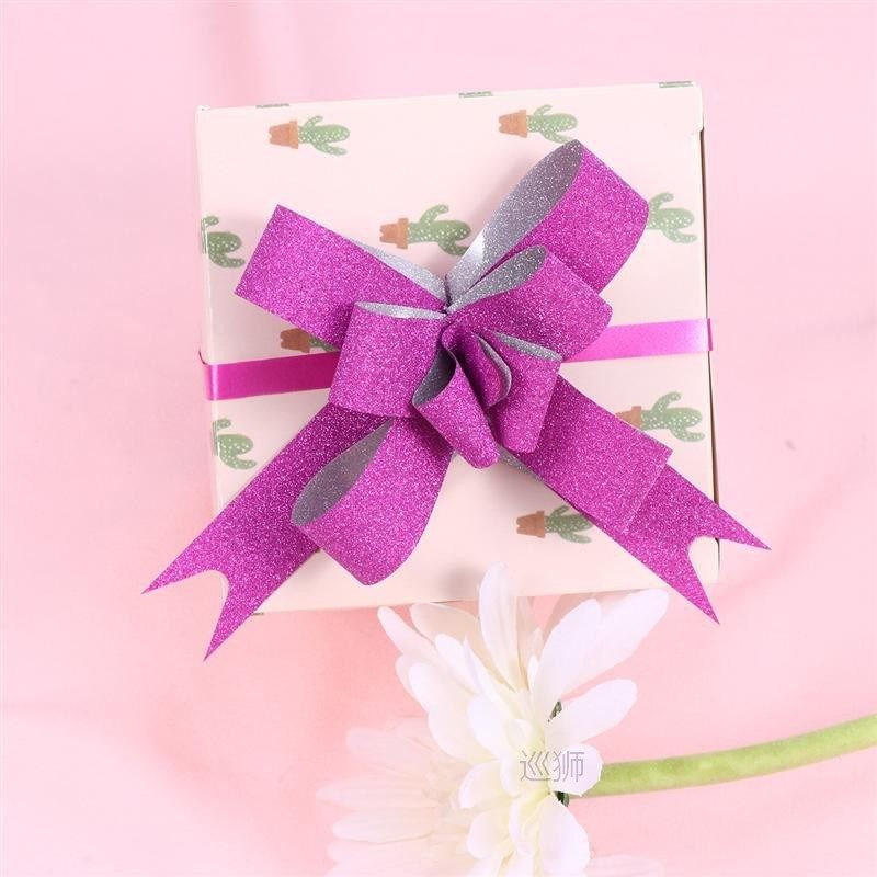 100pcs 18mm glitter pull bows gift knot ribbons string bows
