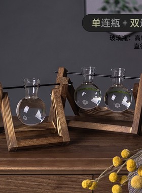 Glass vase is placed adorn article light depends much mini