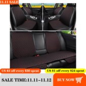 Car Seat Protector Cover Flax Backrest with Seats Front