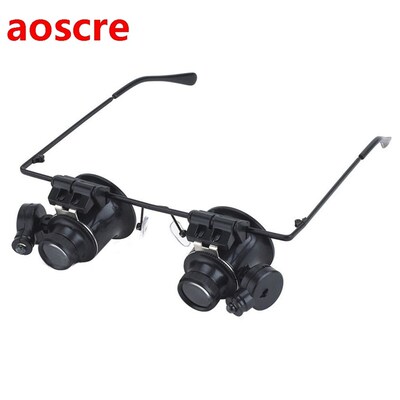 ACEHE 20X Glasses Type Double Eye Binocular Magnifier Watch