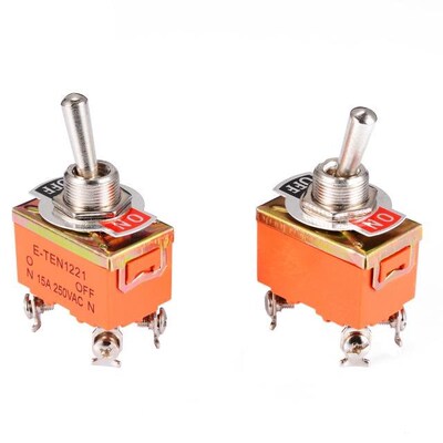 2pcs AC 250V 15A Amps Toggle Switches DPST 4 Screw Terminals