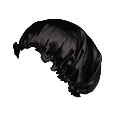 2 Pieces Adults Satin Nightcap Wide-brimmed Hair Loss Cap So