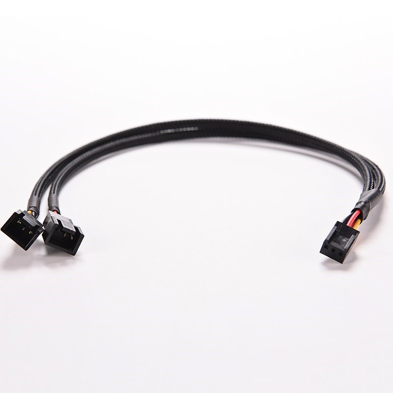 3Pin Female Y-Splitter to 3 Pin Male Mainboard Power Cable A
