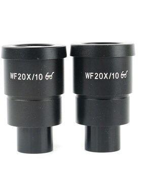 2pcs/pair Stereo Microscope Eyepiece Lens WF20X/10 Zoom Micr