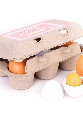 6 Boxes Simulation Toy Durable Eggs Duck Paper Wooden Egg Sh