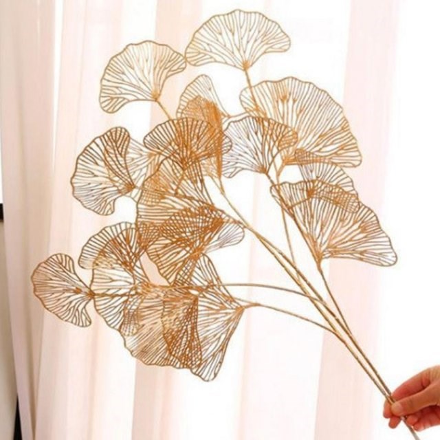 Fan Leaf Simulation Plants Decoration Home Christmas Decor B