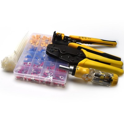 Portable Wire Strippers Crimpers Terminals Tool Kit Strippin