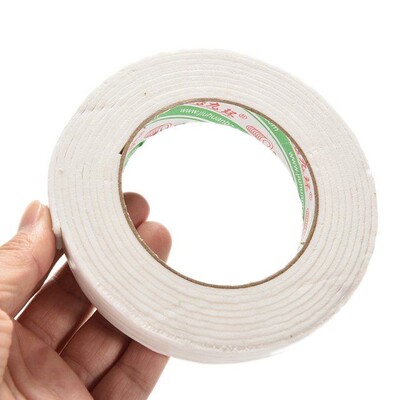 1PC Rolls of Double Sided Super Strong White Foam Sticky Tap