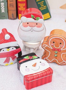 Christmas Tin Candy Box Snacks Storage Case Biscuit Cookie G
