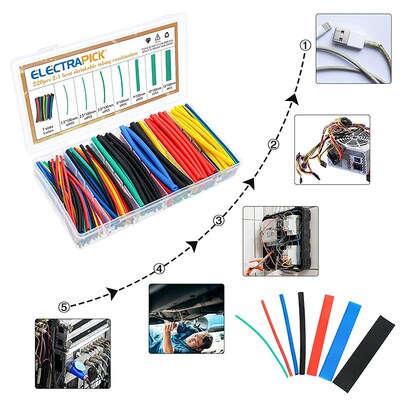 Electrapick 220pcs Heat Shrink Tubing Connection Electrical