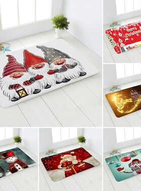 2021 Christmas Mat Santa Doormat Ornament Pendant Merry Chri