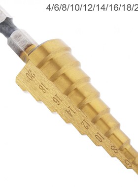 1pc Step Drill Bits Pagoda Drill Bit Coated Step Drill Hexag