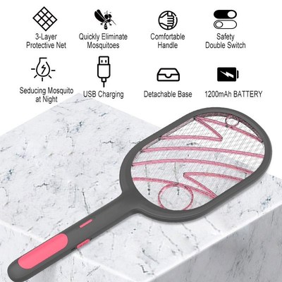 3000V Multi-function Electronic Insect Fly Racket Mosquito R