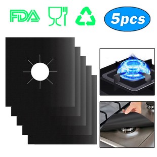 5Pcs/set Reusable Gas Stove Protector Non-Stick Glass Fiber
