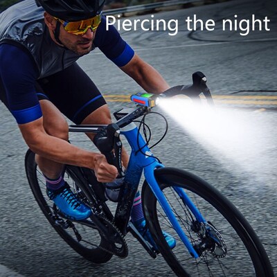 Bicycle Light With horn USB Bike Lamp COB LED Front Headligh