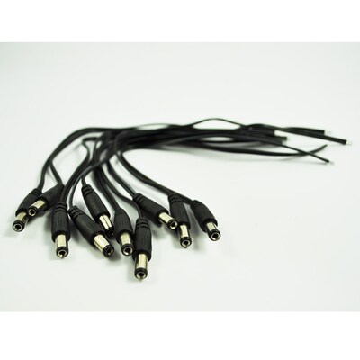 CAA-10pcs 5.5x2.1mm Male DC Power Pigtails Plug Lead Cord 适