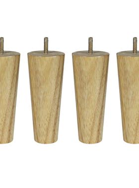15cm Height Wood Color Rubber Wood Furniture Legs M8 Thread