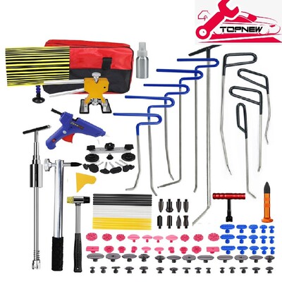 PDR Tool Kit Hooks Spring Steel Push Rods Dent Removal Car D