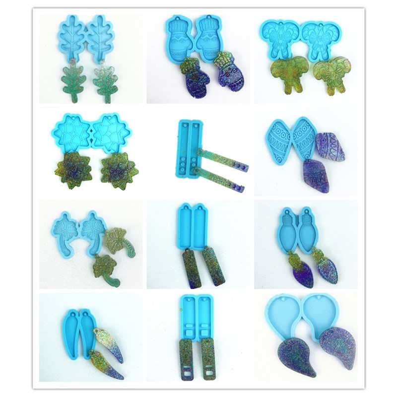Earrings Epoxy Resin Mold Eardrop Dangler Pendant Silicone M