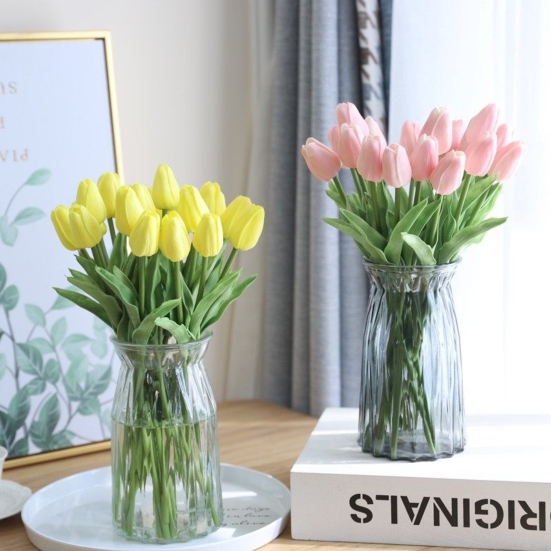 ins simulation bouquet tulip living room table cake
