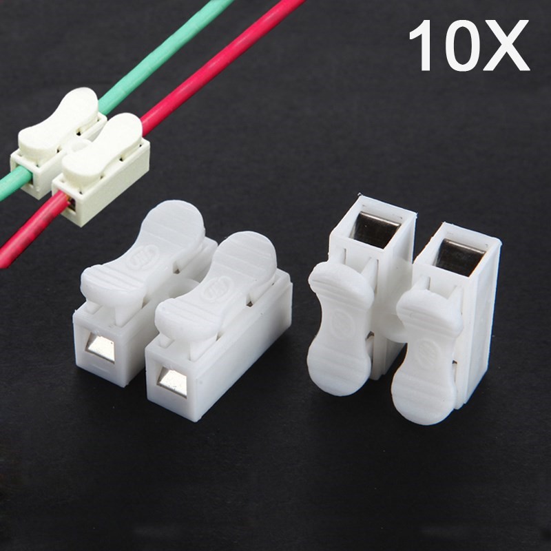 10pcs CH-2 Press Type Electric Connection Quick Wiring Termi