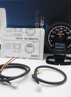 62mm 7 Color in 1 Car Gauge GRe*dy Multi D/A LCD Digital Dis