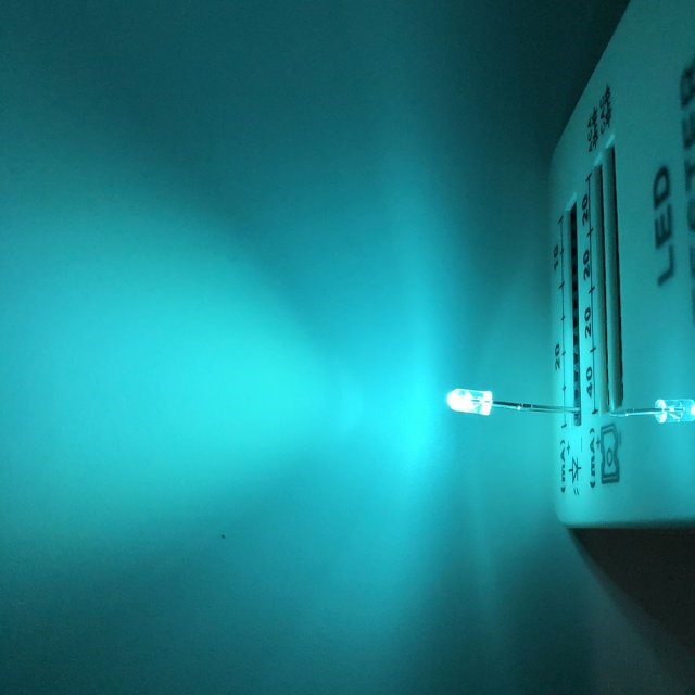 1000pcs/lot 3MM LED Cyan Green Color Round Head Borderless I