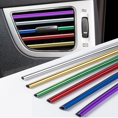 10pcs Car Styling Mouldings Air Outlet Trim Strip Auto Air V