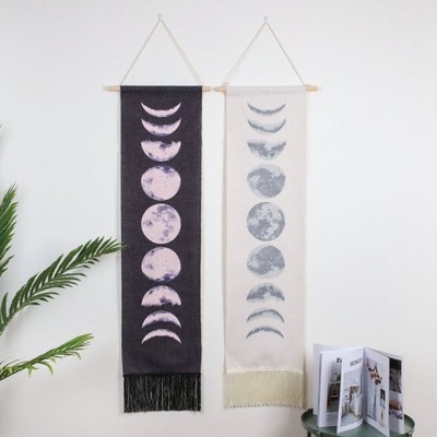 Moon Phase Tapestry Wall Hanging Lunar Eclipse Cycle Tassel