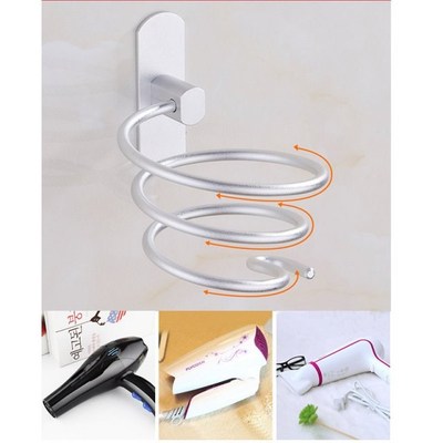 Wall Mount Hair Dyer Rack Space Aluminum Shelf Storage Haird