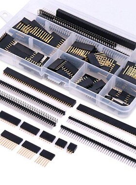 112Pcs 2.54mm Male and Female Pin Header Connector Assortmen