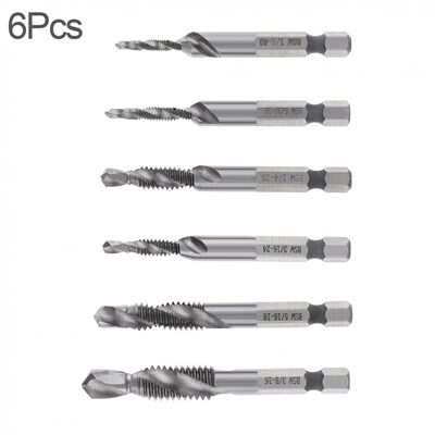 6pcs/lot Drill Bits Set 1/8-3/8 Inch Metal Drill HSS Combina