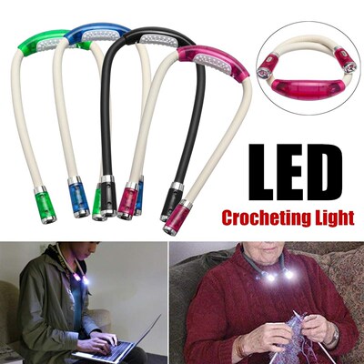 *LED Neck Night Light Flexible Knitting Crocheting Book Ligh